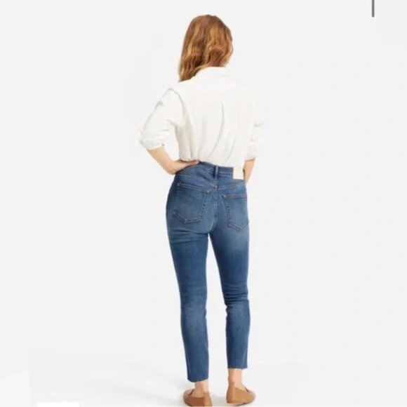Everlane The Authentic Stretch High-Rise Skinny Button Fly Size 27 - Picture 2 of 9